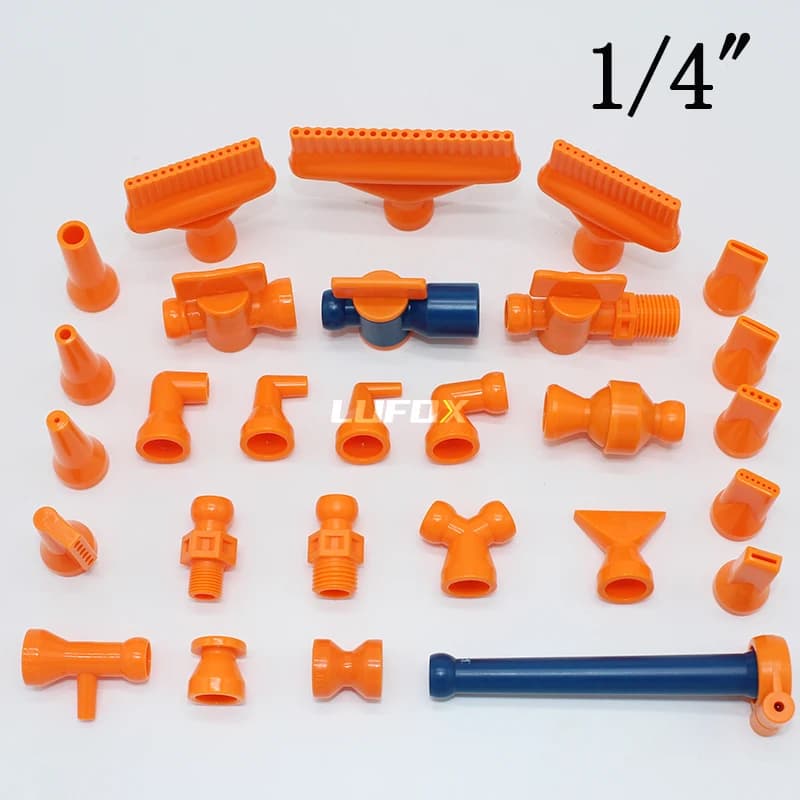 Good Quality G1/4" Adjustable Coolant Hose  POM Plastic Cooling Pipe Round Flat Porous Flat Nozzle with Switch Valve PT NPT1/8