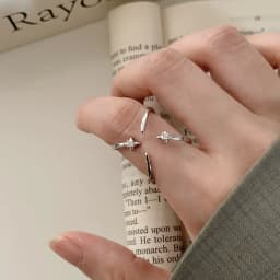 VENTFILLE 925 Sterling Silver Ring for Women Girl Gift Flower Bow Love Combination Ins Niche Jewelry Dropship Wholesale