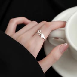 VENTFILLE 925 Sterling Silver Ring for Women Girl Gift Flower Bow Love Combination Ins Niche Jewelry Dropship Wholesale