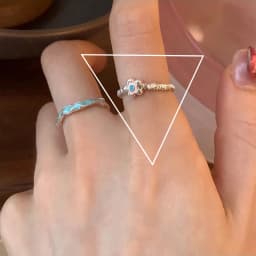 VENTFILLE 925 Sterling Silver Ring for Women Girl Gift Flower Bow Love Combination Ins Niche Jewelry Dropship Wholesale