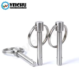 VCN114 1pcs Spring Type All Stainless Steel Ball Lock Pins With Pull Ring For Quickly Lock And Positioning
