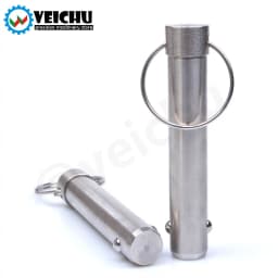 VCN114 1pcs Spring Type All Stainless Steel Ball Lock Pins With Pull Ring For Quickly Lock And Positioning