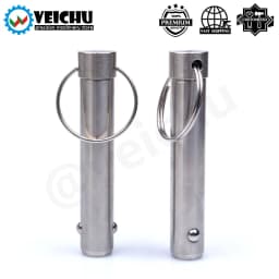 VCN114 1pcs Spring Type All Stainless Steel Ball Lock Pins With Pull Ring For Quickly Lock And Positioning
