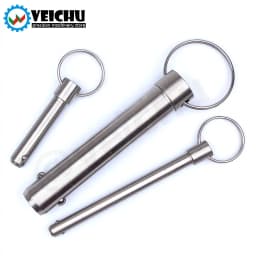 VCN114 1pcs Spring Type All Stainless Steel Ball Lock Pins With Pull Ring For Quickly Lock And Positioning
