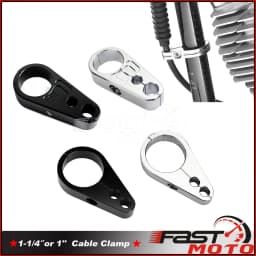 1" 25mm 1-1/4" 32mm Motorcycle Frame Handlebar Clutch Cable Brake Line Clamp Fixed Clips Wiring Support Adapter for Harley
