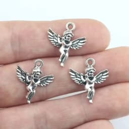 Newest 20Pieces 18*20mm Antique Silver Color Cute Angel Charms  Necklace Pendant Accessory Charms For DIY Jewelry Making