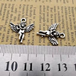 Newest 20Pieces 18*20mm Antique Silver Color Cute Angel Charms  Necklace Pendant Accessory Charms For DIY Jewelry Making