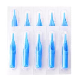 50Pcs Blue Sterilized Disposable Tattoo Machine Gun Nozzle Tips Plastics Needle Tube For Tattoo Machine Gun Needle Ink Cup Kits