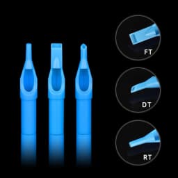 50Pcs Blue Sterilized Disposable Tattoo Machine Gun Nozzle Tips Plastics Needle Tube For Tattoo Machine Gun Needle Ink Cup Kits