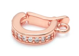 18K Gold Accessories Buckles for Jewelry Bracelet Cubic Zircon Clasps Hooks DIY Woman Jewelry Findings Making