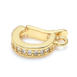 18K Gold Accessories Buckles for Jewelry Bracelet Cubic Zircon Clasps Hooks DIY Woman Jewelry Findings Making