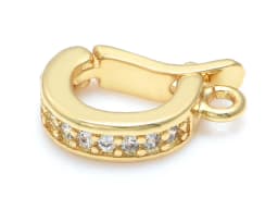 18K Gold Accessories Buckles for Jewelry Bracelet Cubic Zircon Clasps Hooks DIY Woman Jewelry Findings Making