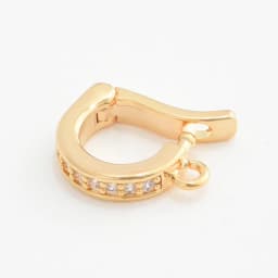 18K Gold Accessories Buckles for Jewelry Bracelet Cubic Zircon Clasps Hooks DIY Woman Jewelry Findings Making