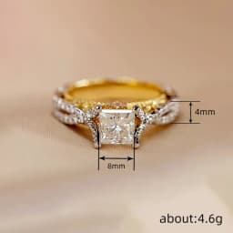 Vintage Diamond 18K White Gold Ring Gemstone Wedding Ring for Women Pure Topaz Bague Anel Jewelry Anillos De Bizuteria Gemstone