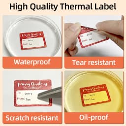 690pcs 3 Rolls Label Sticker for Phomemo M110 M200 M220 Self-Adhesive Direct Thermal Labels Printer Waterproof Label Paper