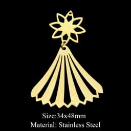 10pcs 316 Stainless Steel Sunflower Lotus Charm Pendants for DIY Jewelry Making Flower Tassel Charms Wholesale Necklaces Accesso