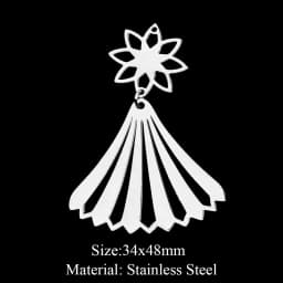 10pcs 316 Stainless Steel Sunflower Lotus Charm Pendants for DIY Jewelry Making Flower Tassel Charms Wholesale Necklaces Accesso