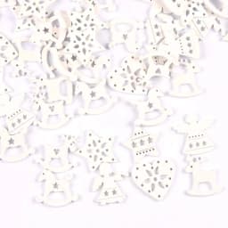50pcs 26-30mm Wood Crafts white angels/stars/wood horse DIY Scrapbooking For Wooden Ornament Home Decoration Sewing Accessories