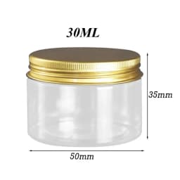 20Pcs 30/50/60/80/120/150ml Storage Jars With Lids Aluminum Round Canister Empty Plastic Cosmetic Jars Food Travel Bottle Pot