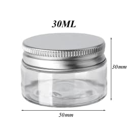 20Pcs 30/50/60/80/120/150ml Storage Jars With Lids Aluminum Round Canister Empty Plastic Cosmetic Jars Food Travel Bottle Pot