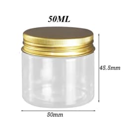 20Pcs 30/50/60/80/120/150ml Storage Jars With Lids Aluminum Round Canister Empty Plastic Cosmetic Jars Food Travel Bottle Pot