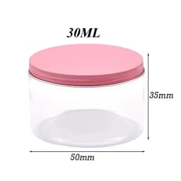 20Pcs 30/50/60/80/120/150ml Storage Jars With Lids Aluminum Round Canister Empty Plastic Cosmetic Jars Food Travel Bottle Pot