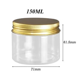 20Pcs 30/50/60/80/120/150ml Storage Jars With Lids Aluminum Round Canister Empty Plastic Cosmetic Jars Food Travel Bottle Pot
