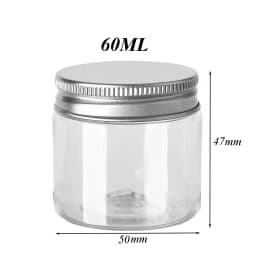 20Pcs 30/50/60/80/120/150ml Storage Jars With Lids Aluminum Round Canister Empty Plastic Cosmetic Jars Food Travel Bottle Pot