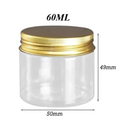 20Pcs 30/50/60/80/120/150ml Storage Jars With Lids Aluminum Round Canister Empty Plastic Cosmetic Jars Food Travel Bottle Pot