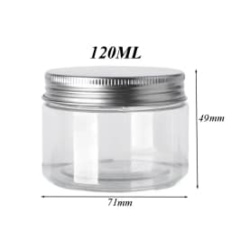 20Pcs 30/50/60/80/120/150ml Storage Jars With Lids Aluminum Round Canister Empty Plastic Cosmetic Jars Food Travel Bottle Pot
