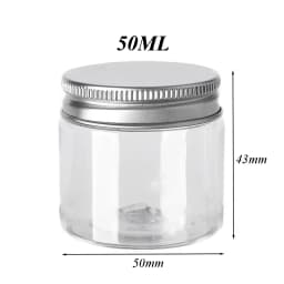 20Pcs 30/50/60/80/120/150ml Storage Jars With Lids Aluminum Round Canister Empty Plastic Cosmetic Jars Food Travel Bottle Pot