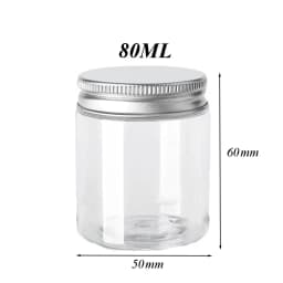 20Pcs 30/50/60/80/120/150ml Storage Jars With Lids Aluminum Round Canister Empty Plastic Cosmetic Jars Food Travel Bottle Pot