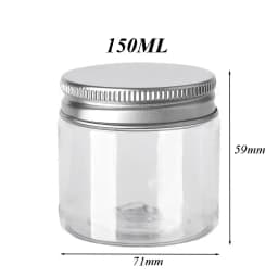 20Pcs 30/50/60/80/120/150ml Storage Jars With Lids Aluminum Round Canister Empty Plastic Cosmetic Jars Food Travel Bottle Pot