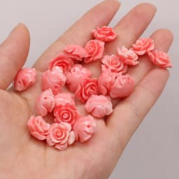 10pcs Fashion Jewelry Coral Beads Carved Flower Loose Beads for Charms Women's DIY Earring Necklace Bracelet Making Jewelry Gift