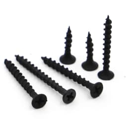 20pcs Black Fibreboard Carbon Steel Flat Countersunk Head Screws Cross Self-tapping Wood Screw M3.5 M4