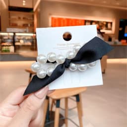 Woman Big Pearl Hair Ties Fashion Korean Style Hairband Scrunchies Girls Ponytail Holders Rubber Band Hair Accessories