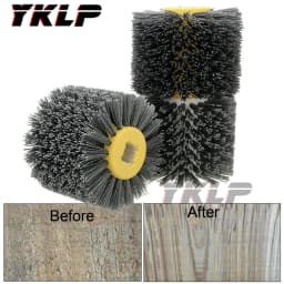 1 pcs 120*100*20mm Nylon Abrasive Wire Drum Polishing Wheel Electric Brush for Woodworking Metalworking Grit 80/120/180/240/320