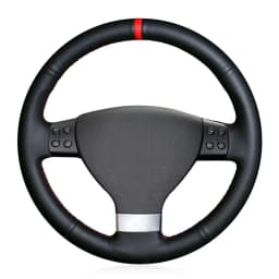 Non-Slip Black Artificial Leather Car Steering Wheel Cover For Volkswagen Golf 5 Mk5 VW Passat B6 Jetta 5 Mk5 Tiguan 2007