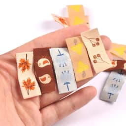 Maple Leaf/bird Pattern 50pcs Handmade Woven Label For Clothing Care Labels Cartoon Shoes Bags Garment Tags 15x40mm CP3159