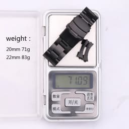 Brushed Curved End Watch Band Compatible with SKX007 SKX009 20mm 22mm Silver Black Stainless Steel Metal Bracelet Strap