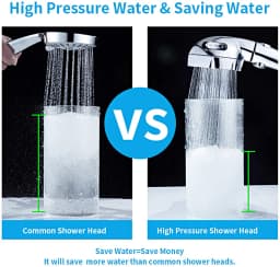 Universal Bath Showerhead High Pressure Rainfall 3 Modes Adjustable Water Saving Luxury Home Hotel Sprayer Bathroom Shower Head