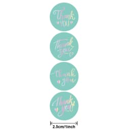 100-500pcs Thank You Wedding Decoration Sticker Hot Laser Rainbow Glitter Waterproof Sticker Birthday Party Gift Sealing Glue