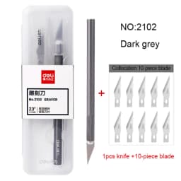 Deli Scalpel Blades Metal Precision Knife Cutter Engraving Craft Knives for Wood Paper Mobile Phone PCB Repair Tool Knives