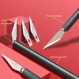 Deli Scalpel Blades Metal Precision Knife Cutter Engraving Craft Knives for Wood Paper Mobile Phone PCB Repair Tool Knives