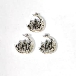 5pcs New Pine Tree Crescent Moon Pendant Charm for DIY Women Man Accessories