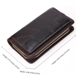 Leather Large Men Clutch Wallets Name Customized Men Purse 100% Genuine Leather Long Leather Male Wallet