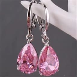 Milangir Fashion Infinity Teardrop Dangle Earring Crystal Water Drop Earrings For Women CZ Zircon Wedding Jewelry