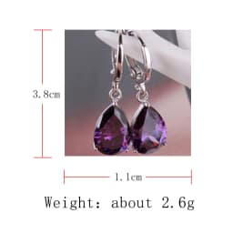 Milangir Fashion Infinity Teardrop Dangle Earring Crystal Water Drop Earrings For Women CZ Zircon Wedding Jewelry