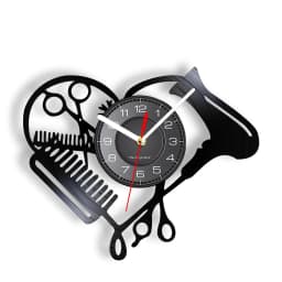 Hairdressing Tools Barber Shop Wall Clock Hair Salon Decor Color Changing Contemporary Hairdressing Watch Gift For Hairdressers