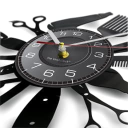 Hairdressing Tools Barber Shop Wall Clock Hair Salon Decor Color Changing Contemporary Hairdressing Watch Gift For Hairdressers